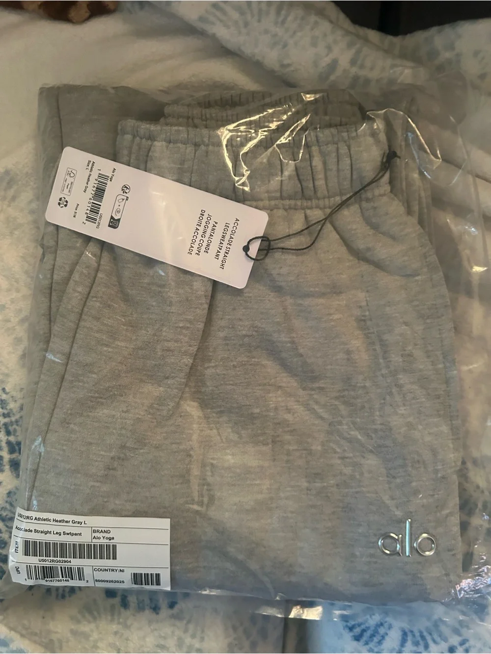 ALO Yoga Kids Light Gray Pull-On Sweatpants